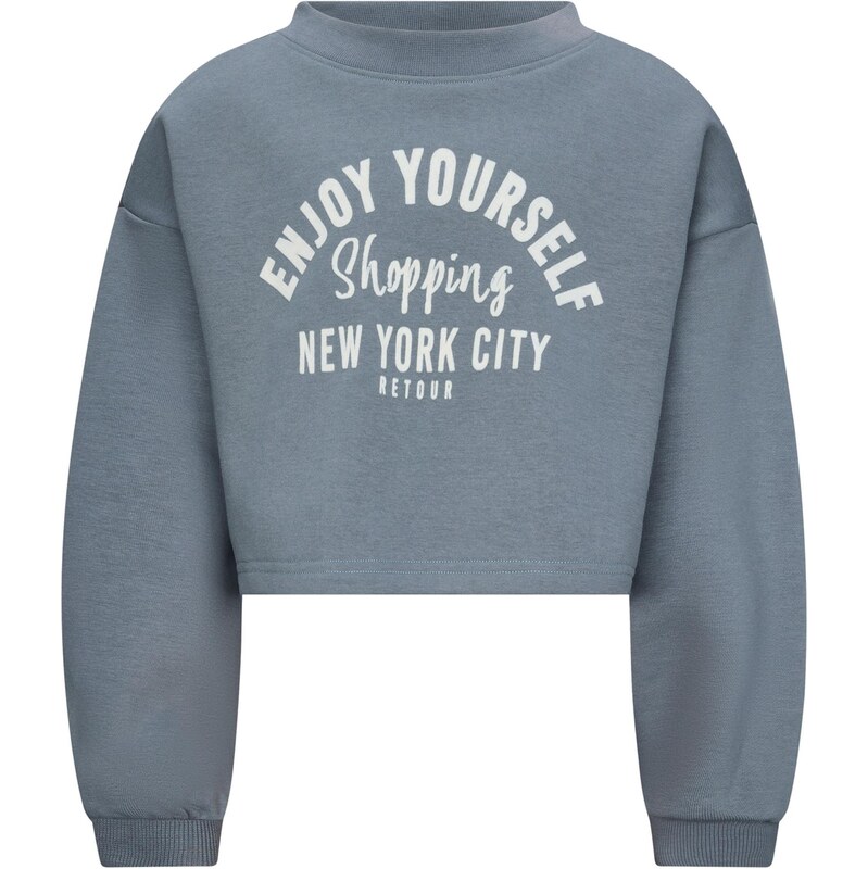 Retour Jeans Mikina Puck dymovo šedá / biela 65890836