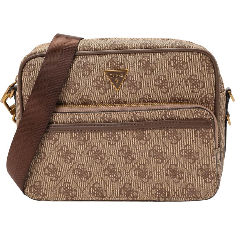GUESS Taška cez rameno MILANO CROSSBODY DOUBLE ZIP béžová / hnedá 65237822