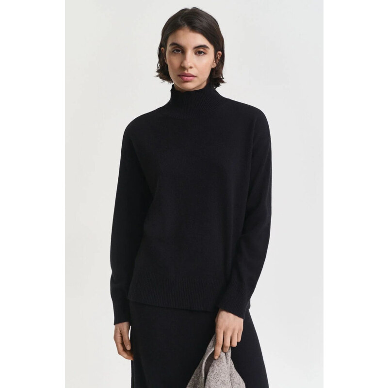 ROLÁK GANT SUPERFINE LAMBSWOOL MOCK NECK BLACK 65024996