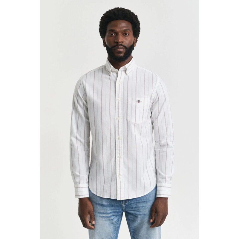 KOŠEĽA GANT REG CLASSIC OXFORD STRIPE SHIRT WHITE 64980711