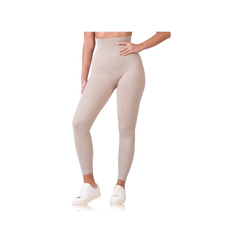 Bellinda RELAX & GO RIB OPTIC LEGGINGS - Dámske módne legíny - taupe 65238832