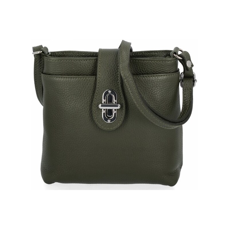 Kožené kabelka listonoška Vittoria Gotti tmavo zelená 201 65238647