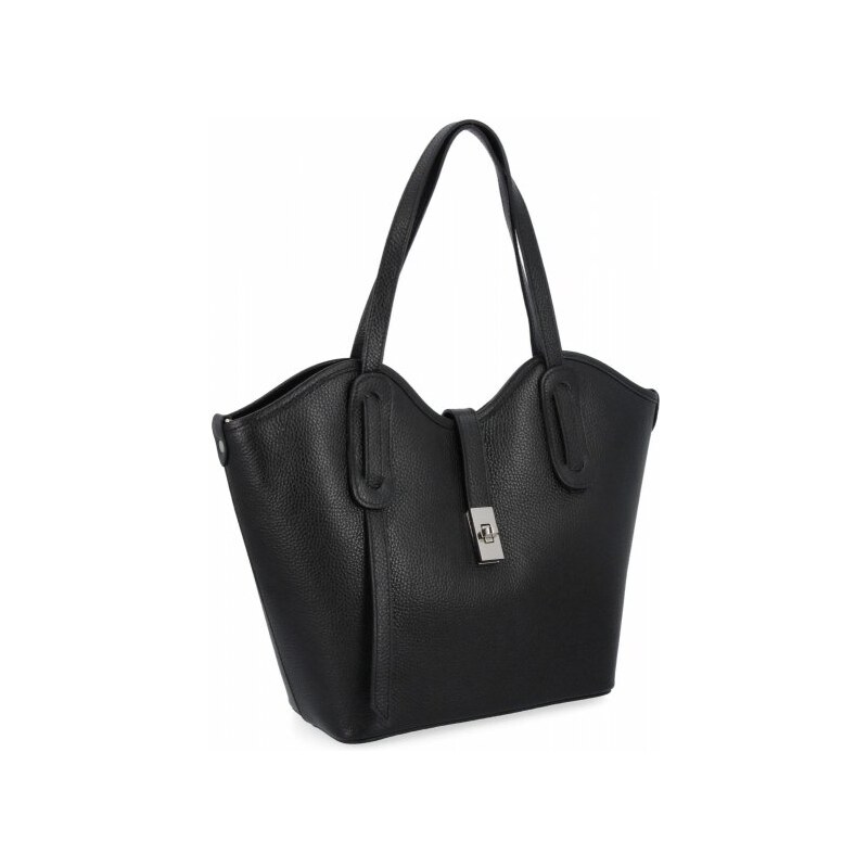 Kožené kabelka shopper bag Vittoria Gotti čierna 631 65238651