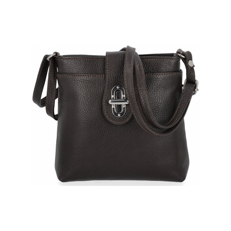 Kožené kabelka listonoška Vittoria Gotti čokoládová 201 65238650