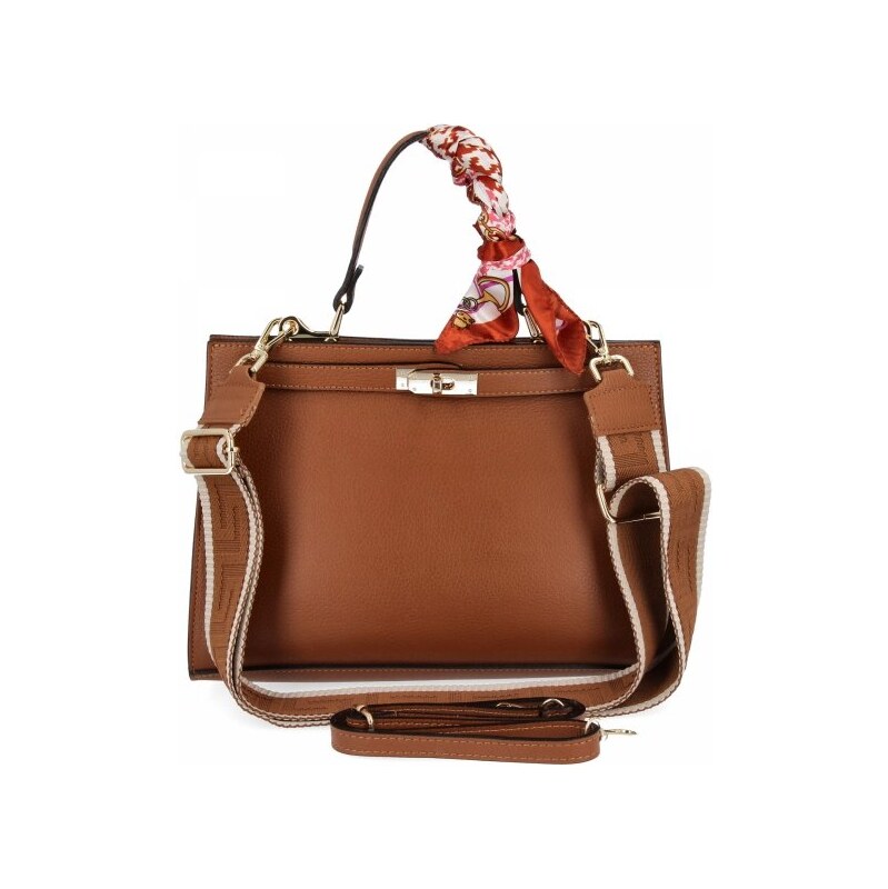 Kožené kabelka kufrík Vittoria Gotti hnedá 6555-1 65238670