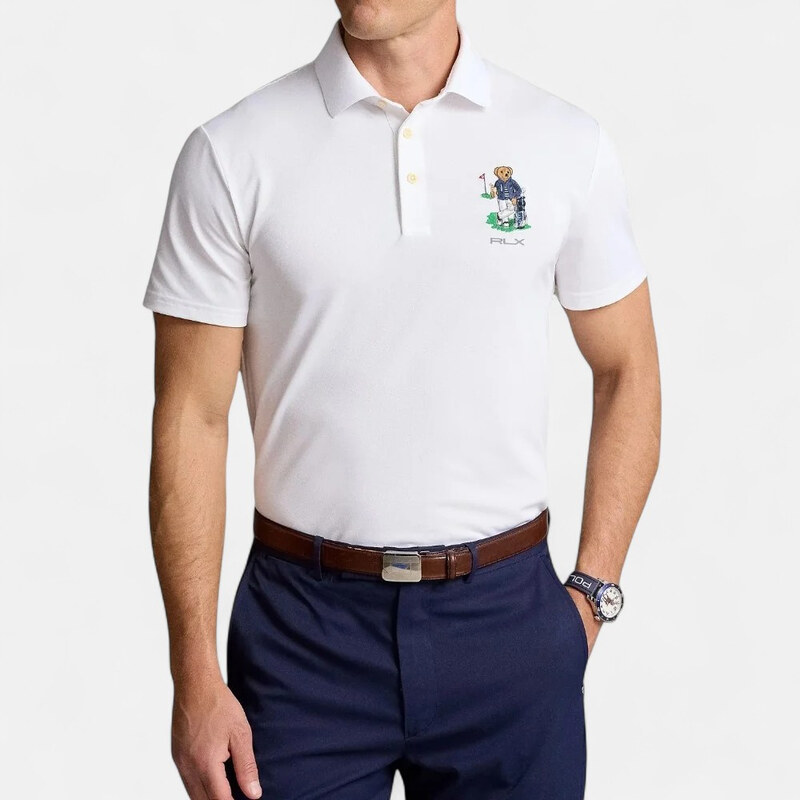 Pánské bílé polo triko Ralph Lauren M56337 65238675