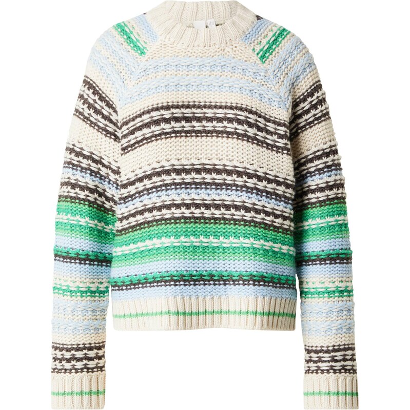 YAS Sveter YASBibi nebielená / svetlomodrá / antracitová / zelená 65890824