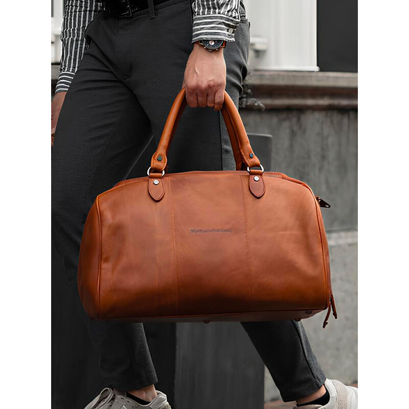 Pánska kožená cestovná taška The Chesterfield Brand Tom - koňak 60224105