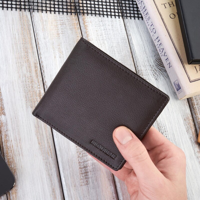 Brodrene Pánska kožená peňaženka | hnedá G-27-BR 65243787