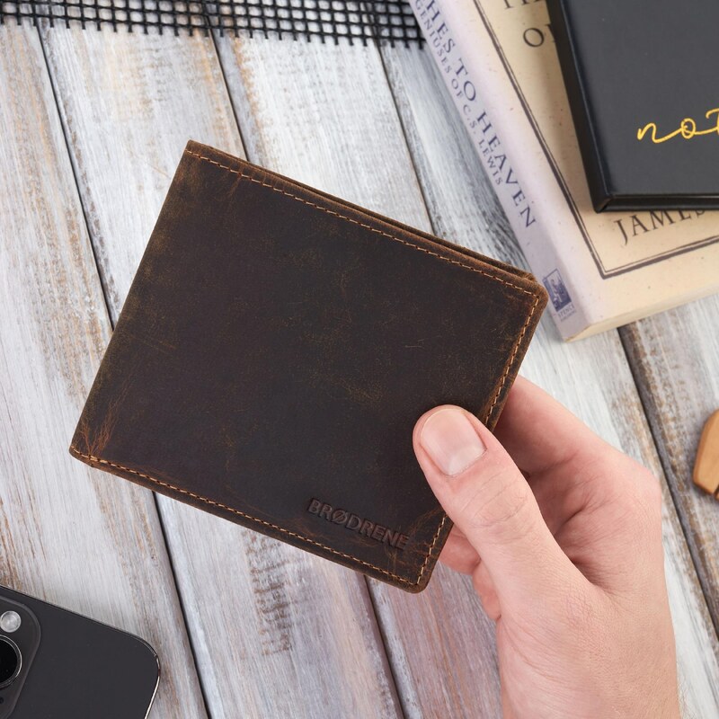 Brodrene Pánska kožená peňaženka | hnedá G-27-HBR 65243788