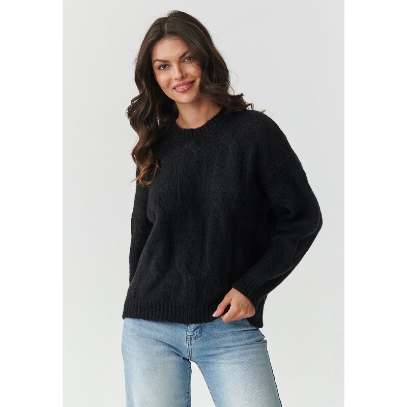 Makadamia Dámsky pulóver z mohéru a vlny | čierna s169 65243906