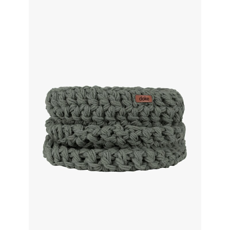 DOKE Háčkovaný nákrčník olive 65244550