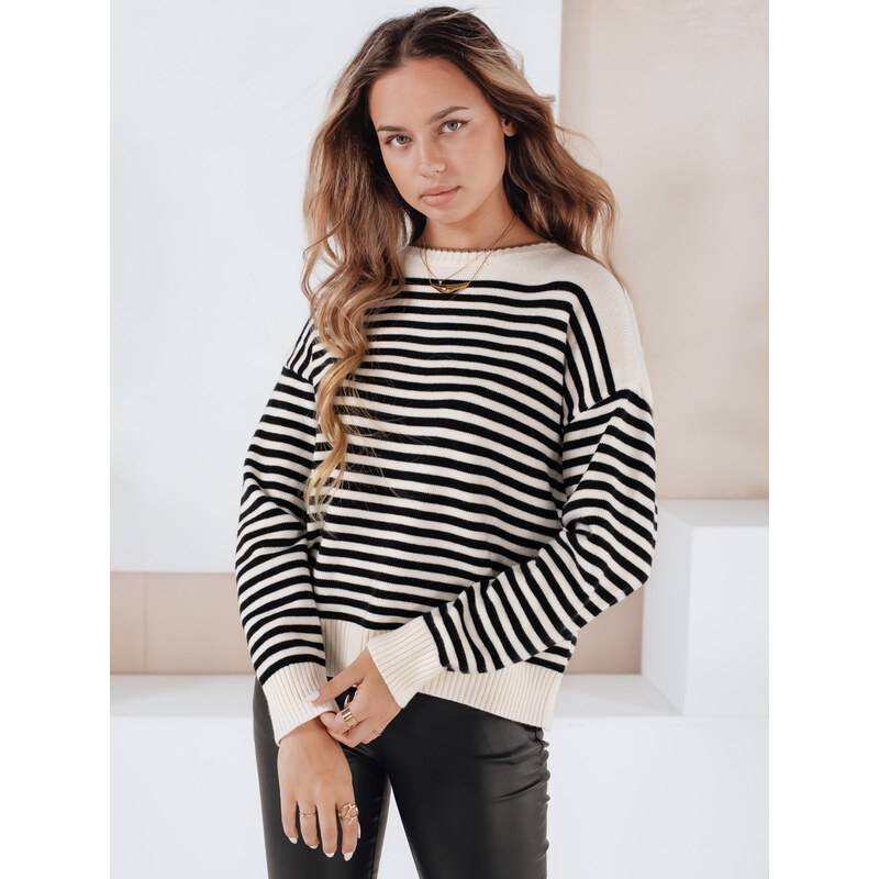 Dámsky pruhovaný sveter ELVARA Dstreet MY2523 65767077