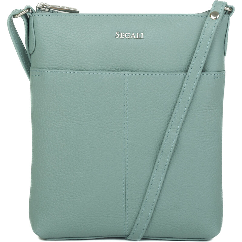 SEGALI Dámska kožená crossbody kabelka 7001 B sage 66582204