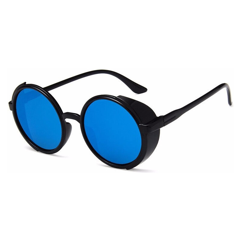 Wayfarer style Okrúhle slnečné okuliare Round Blue zrkadlovky 65222584