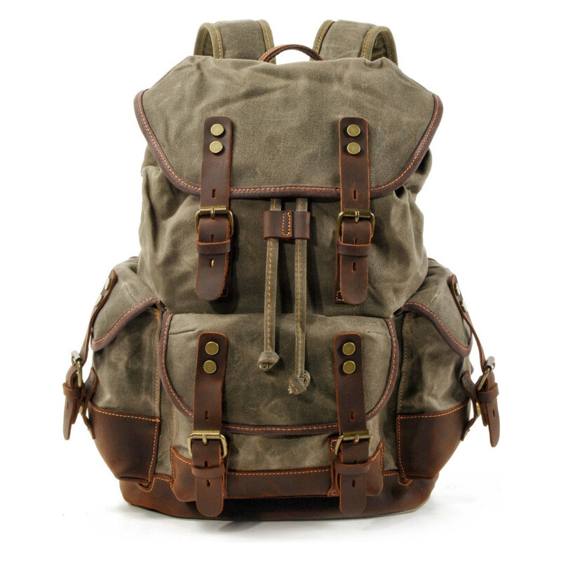 Kaukko Outdoor canvas batoh Mountain Zelený 65223806