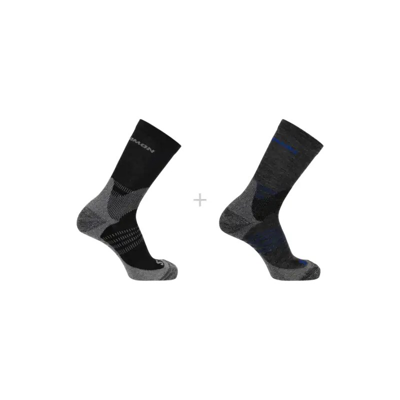 E-shop Salomon X Ultra Access Crew 2-Pack ponožky Anthracite/Black vel.