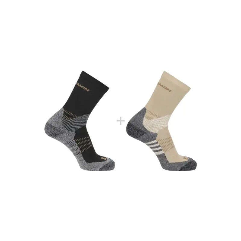 E-shop Salomon X Ultra Access Crew 2-Pack Bleached Sand ponožky vel. 42