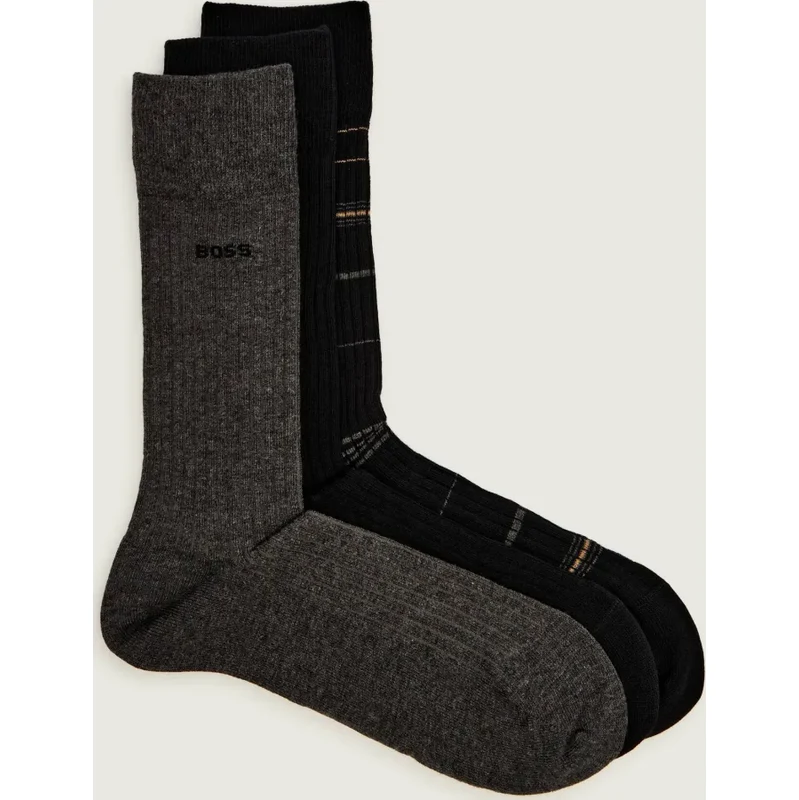 BOSS BLACK Ponožky 3-balenie 3P RS Rib Stripe CC 65198965