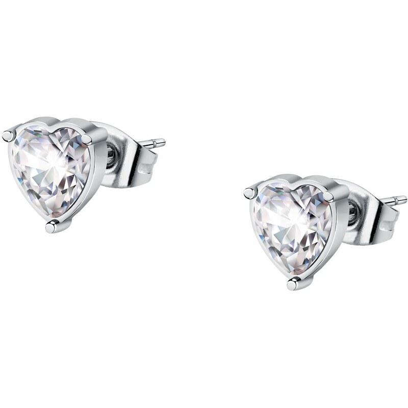 La Petite Story Trblietavé oceľové náušnice Srdce s kryštálom 66587867