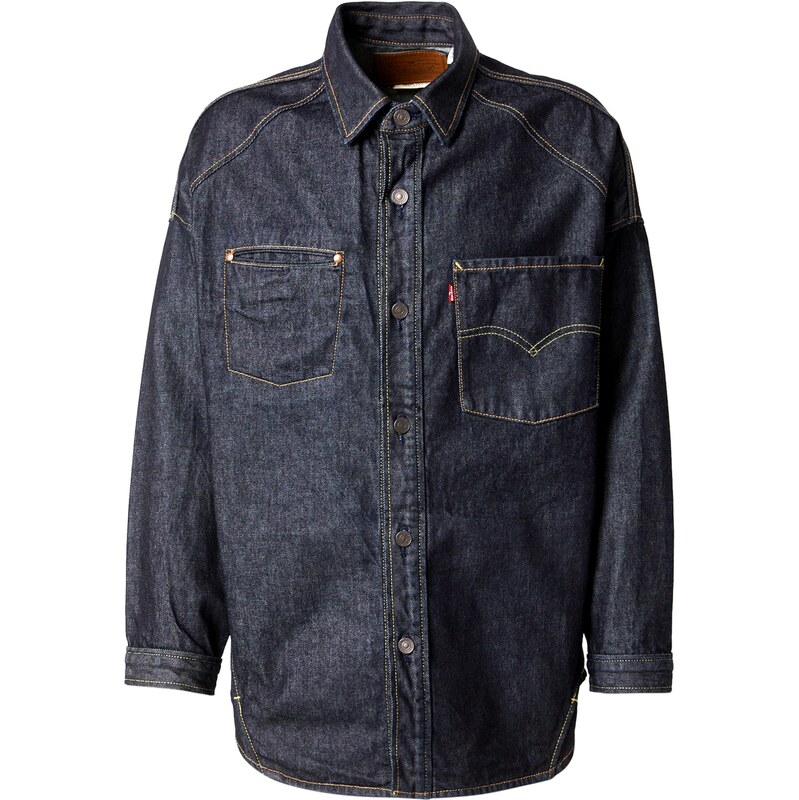 LEVIS Prechodná bunda Twist Shacket tmavomodrá 65252583
