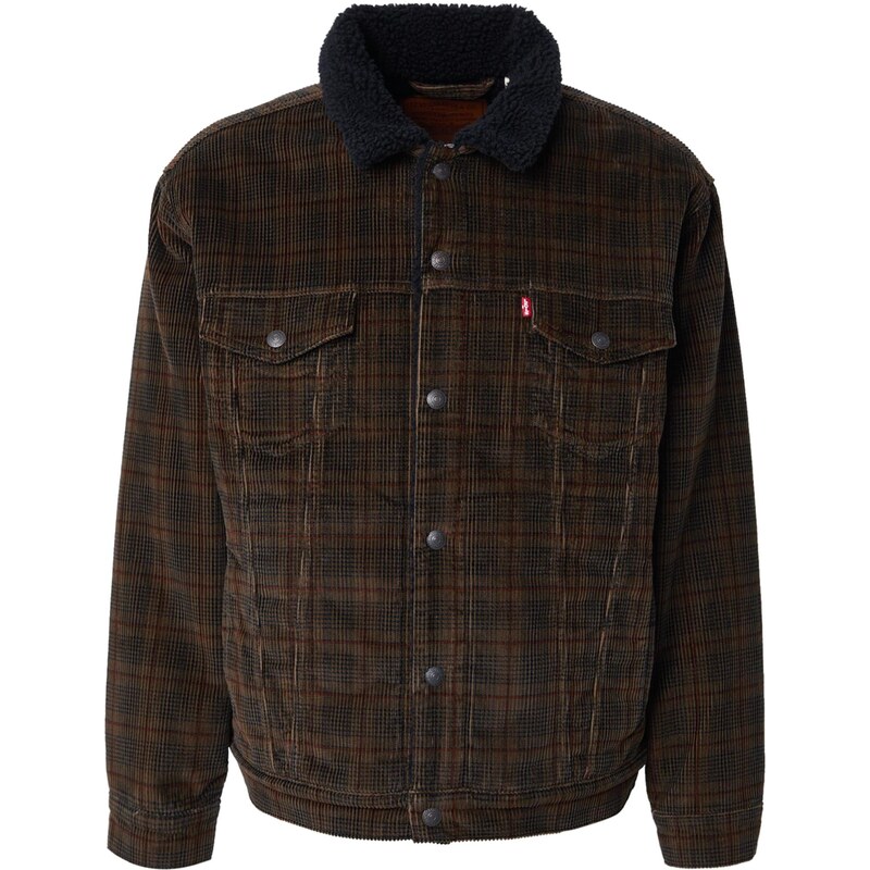 LEVIS Prechodná bunda Relaxed Fit Sherpa Trucker Jacket čokoládová 65252595