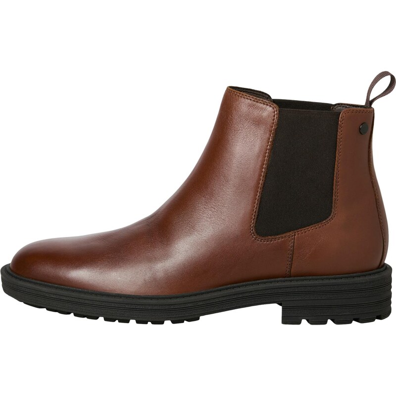JACK & JONES Chelsea čižmy JFWhoSkins koňaková / tmavohnedá 65882771