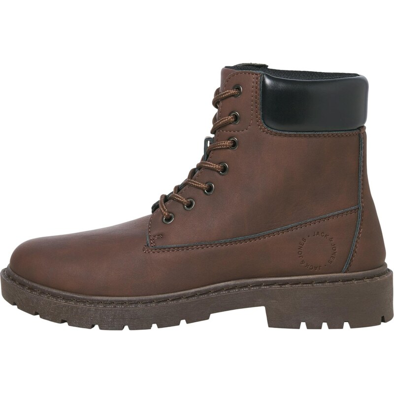 JACK & JONES Šnurovacie čižmy JFWAINSWORTH hnedá / čierna 65608702
