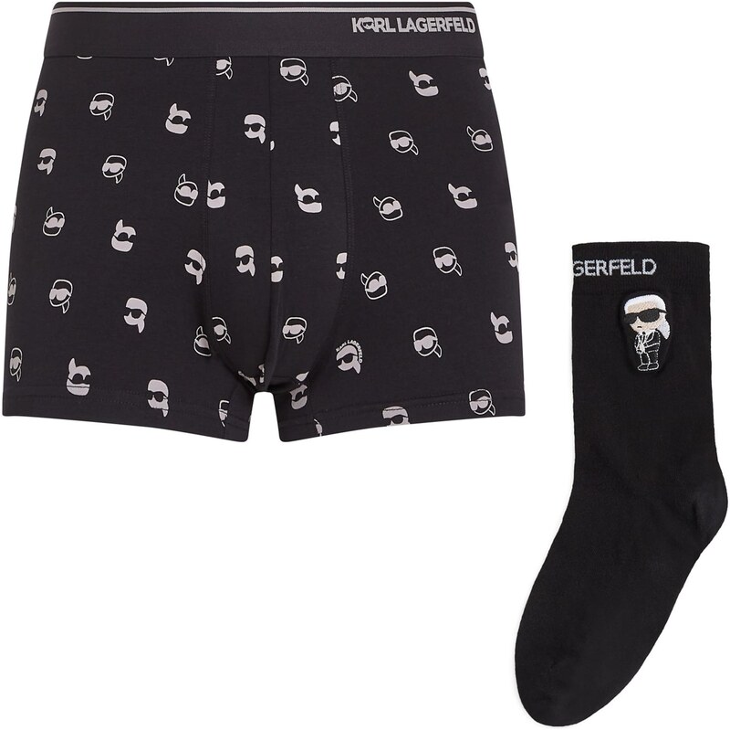 Karl Lagerfeld Boxerky čierna / biela 65253470