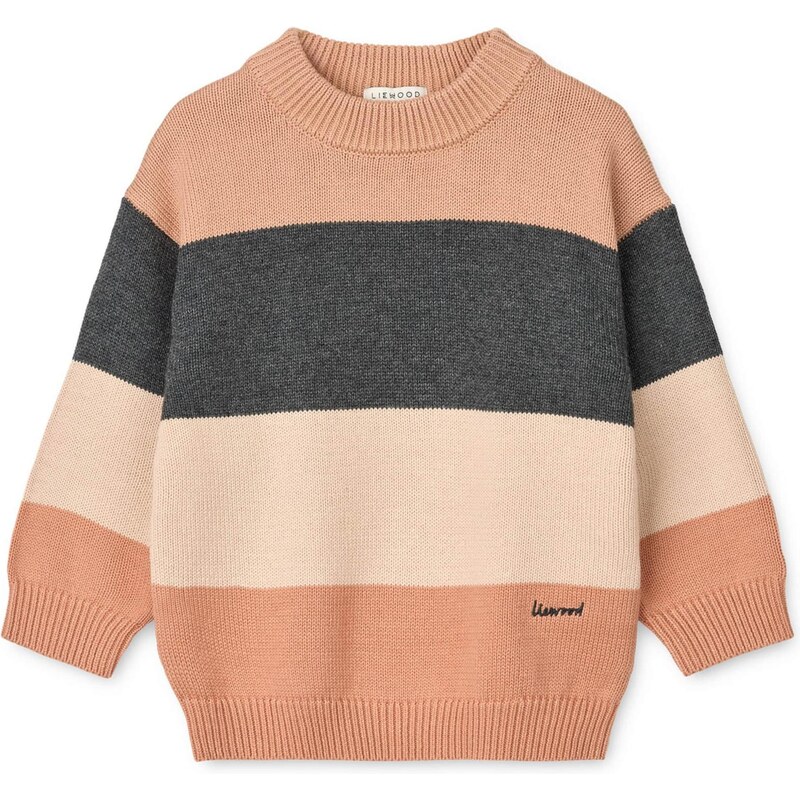 Liewood Sveter Orlane tmavosivá / broskyňová / púdrová 65694803