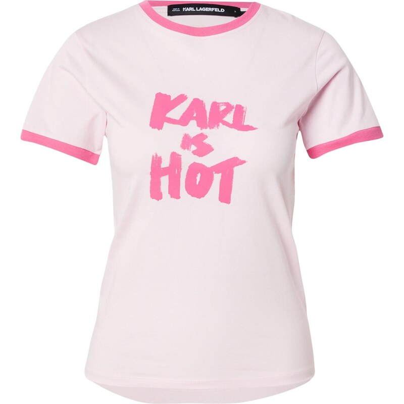 Karl Lagerfeld Tričko KARL IS HOT ružová / rosé 65253628