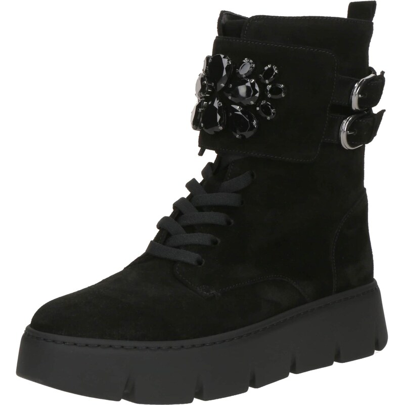 GABOR Šnurovacie členkové čižmy čierna 65889412