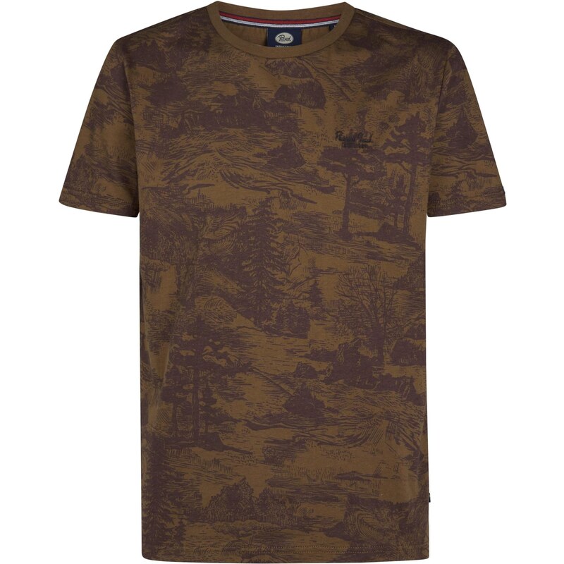 Petrol Industries Tričko hnedá / čierna 65662854