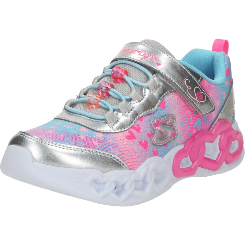 SKECHERS Tenisky Infinite Heart Lights azúrová / fuksia / svetloružová 65268034