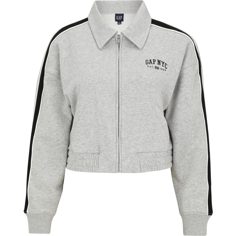 Gap Petite Tepláková bunda svetlosivá / čierna 65286796