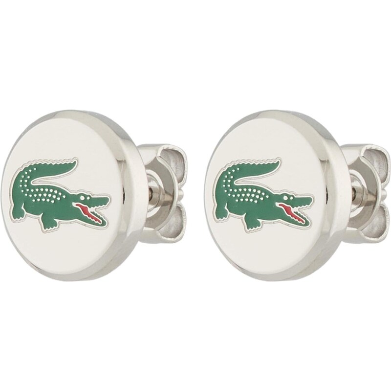 LACOSTE Náušnice Arthor zelená / červená / strieborná / biela 65253720