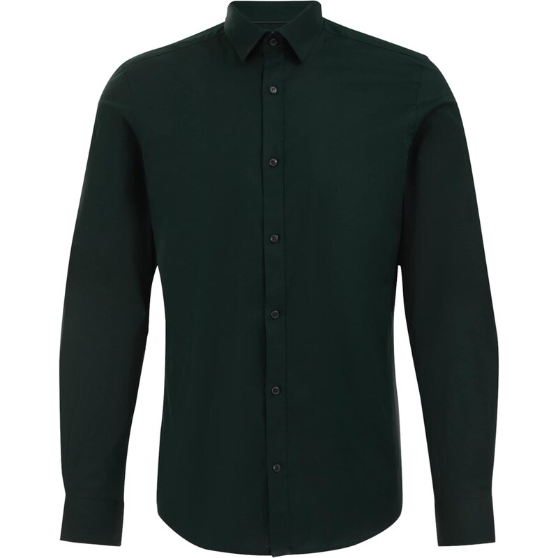 WE Fashion Košeľa tmavozelená 65252538