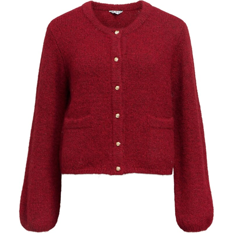 OBJECT Kardigán OBJSAGGIA vínovo červená 65662051