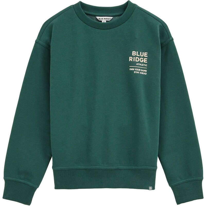 WE Fashion Mikina nebielená / tmavozelená 65835045