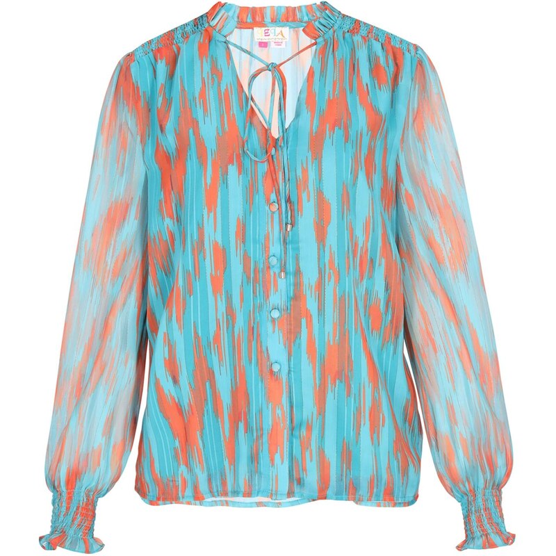 IZIA Blúzka modrá / oranžová 65658479