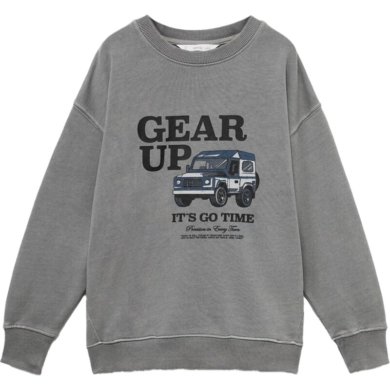 MANGO KIDS Mikina GEARUP tmavomodrá / sivá / čierna / šedobiela 65558987