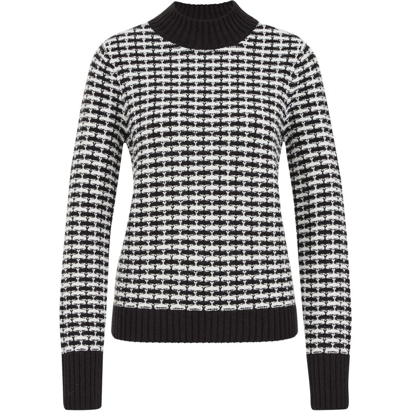 WE Fashion Sveter čierna / biela 65886799