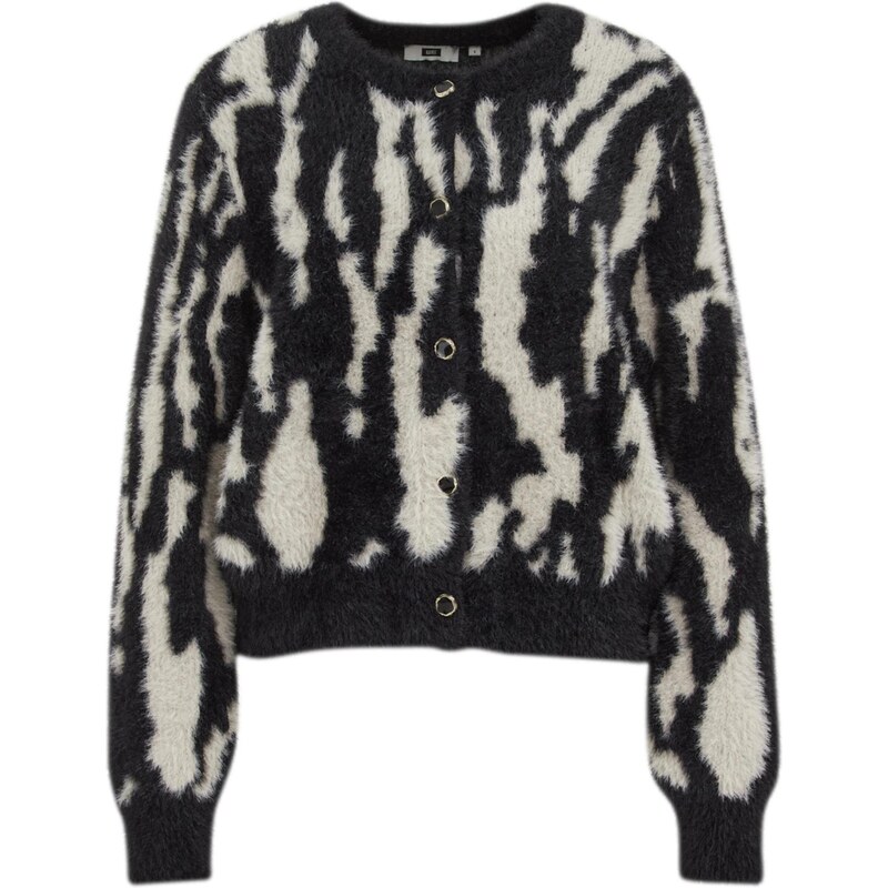 WE Fashion Kardigán nebielená / čierna 65660477