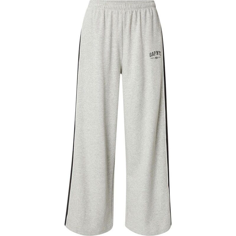 GAP Nohavice sivá melírovaná / čierna / biela 65993268