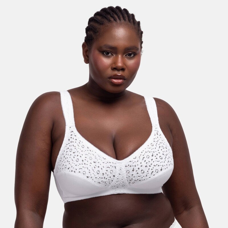 Bavlnená podprsenka Yvonne Dorina, bez kostíc biela 115 Blancheporte 65258162