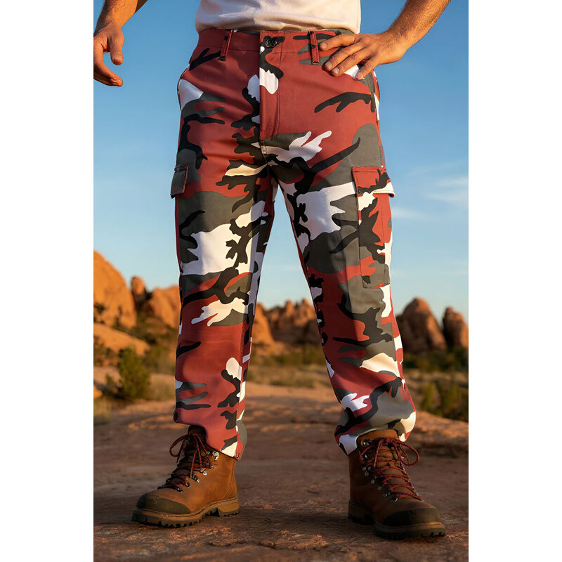 Glara Cargo pants red camo 51083853
