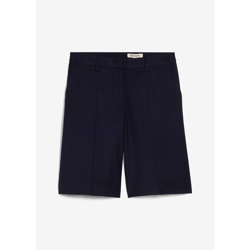 bonprix Nohavicová sukňa s vlnou, farba modrá 65006170