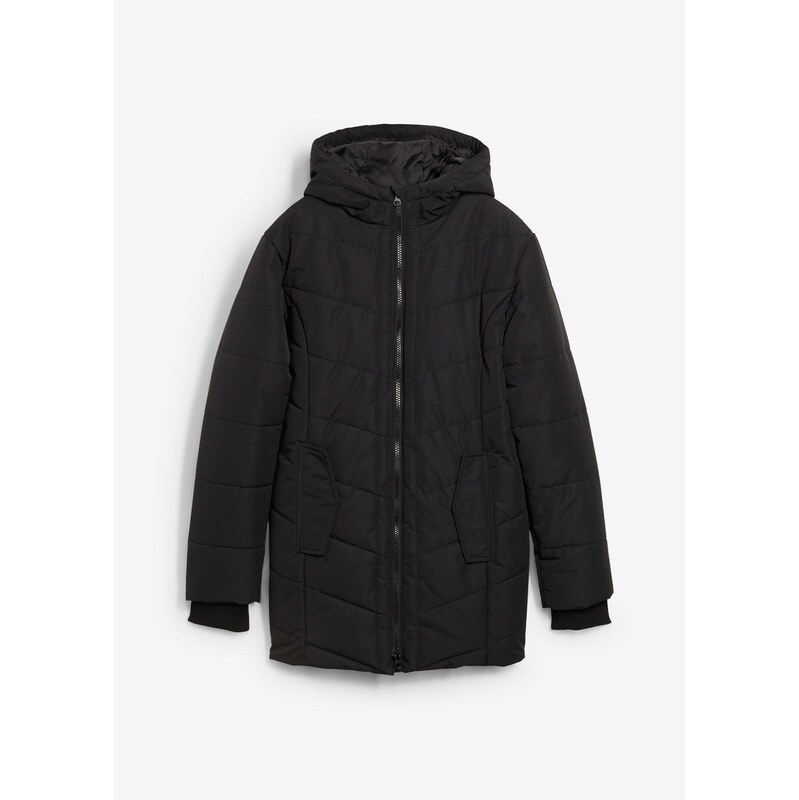 bonprix Parka bunda, zimná, s kapucňou, odpudzuje vodu, farba čierna 65262447