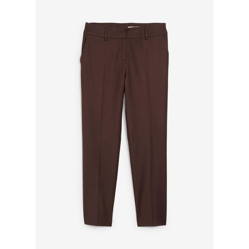 bonprix Úzke nohavice s vlnou, farba hnedá 65262486