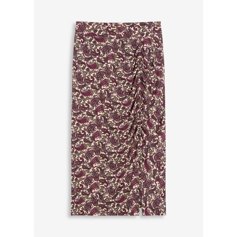 bonprix Džersejová sukňa z padavého mixu viskózy, farba béžová 65262575